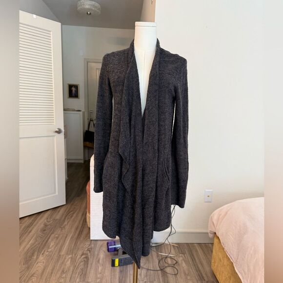 Barefoot Dreams Bamboo Chic Lite Knit Cardigan black S/M - Picture 4 of 5